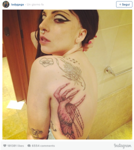Lady Gaga nuovo tatuaggio